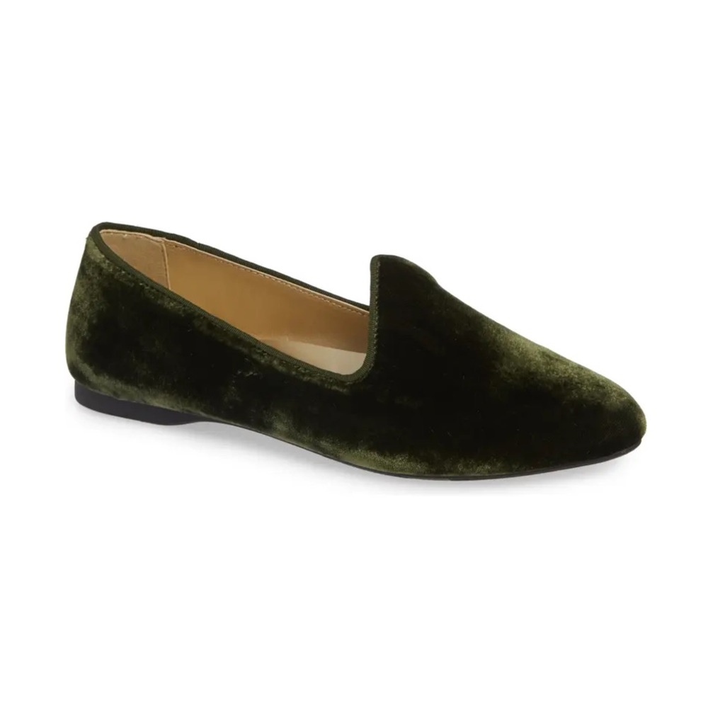 Birdies The Heron Loafer in Olive Velvet